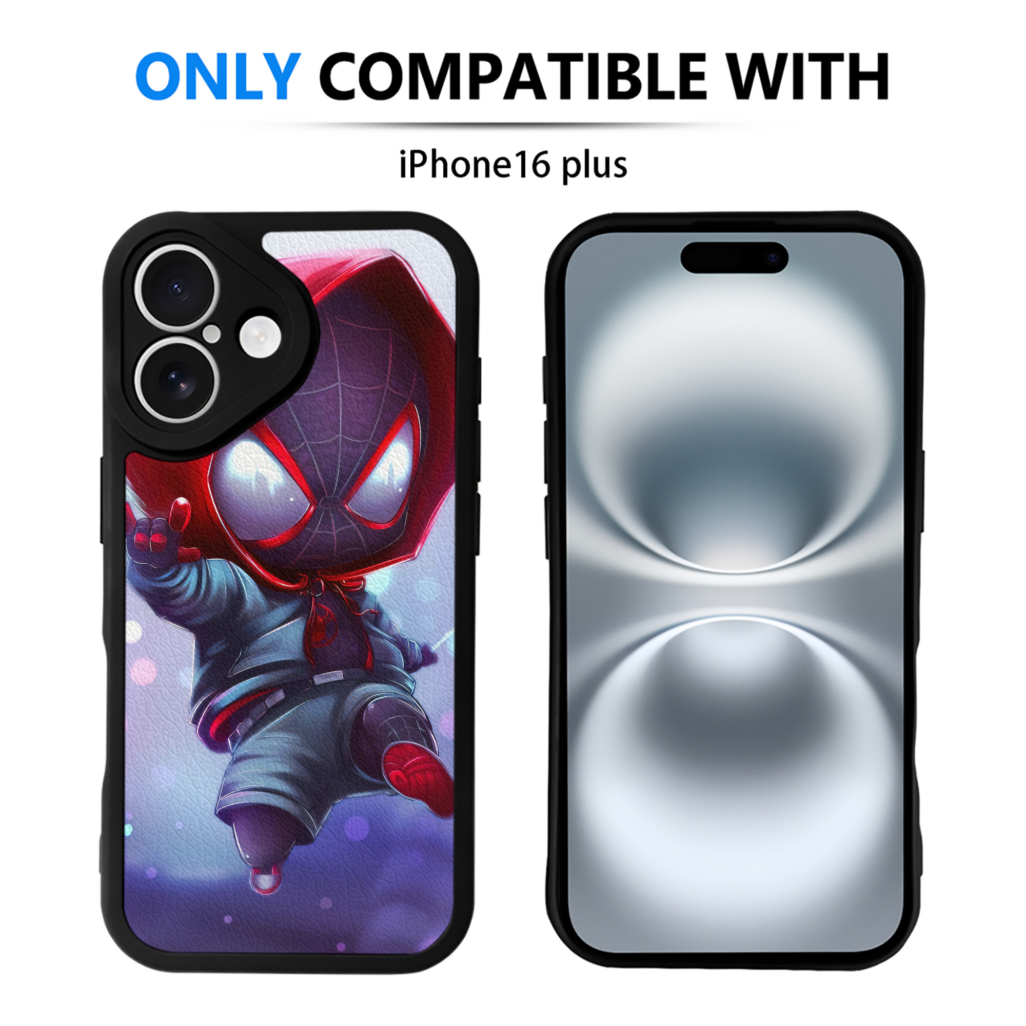 Spider Man スパイダーマン 【iPhone 16シリーズ対応】シリコンスマホケース（レザー調） 材質：シリコン